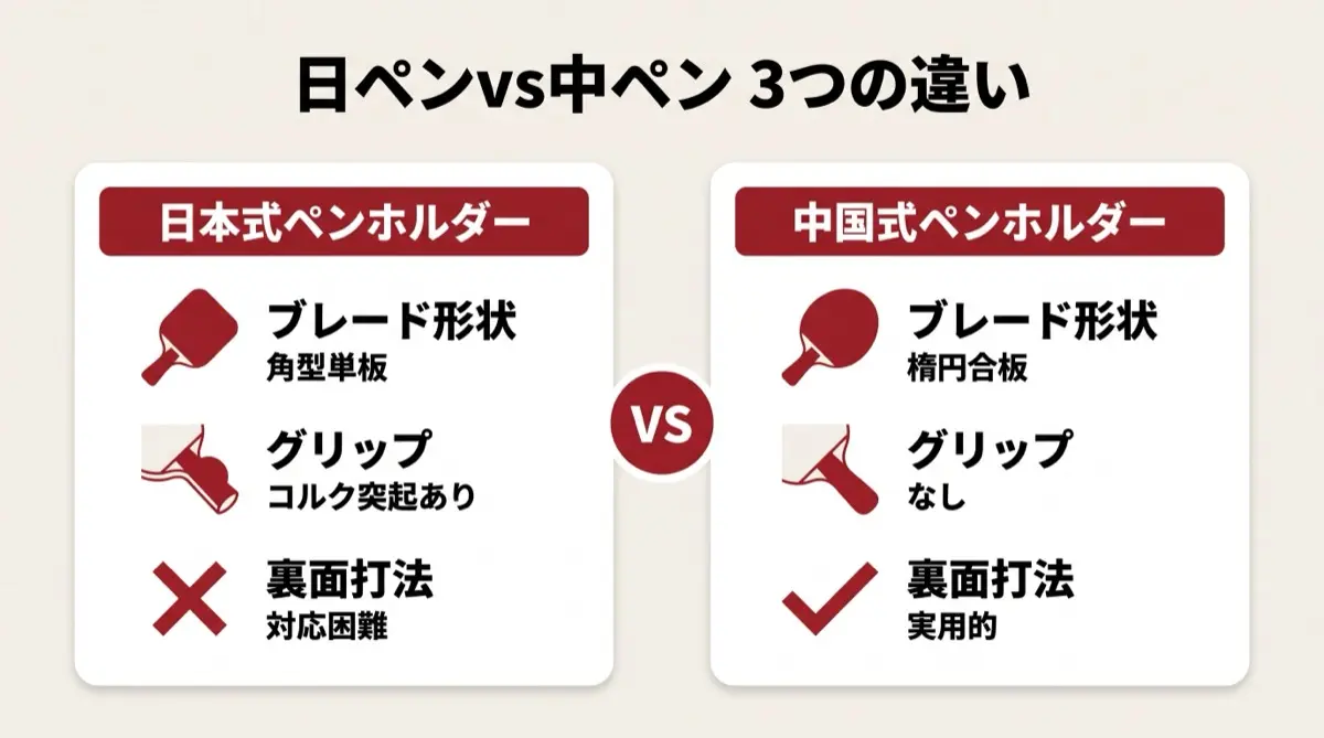 日ペンvs中ペン 3つの違い