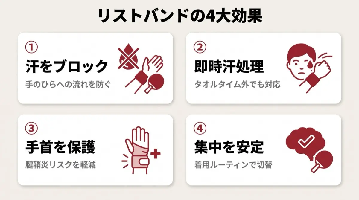 リストバンドの4大効果