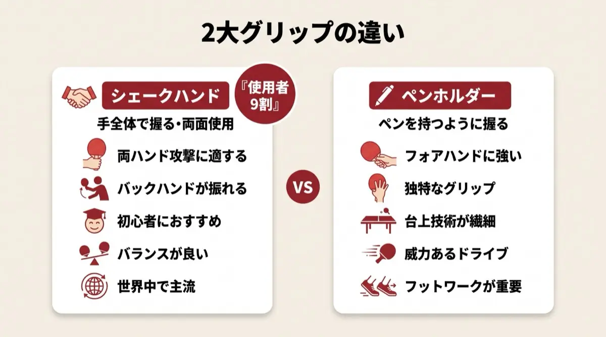 2大グリップの違い