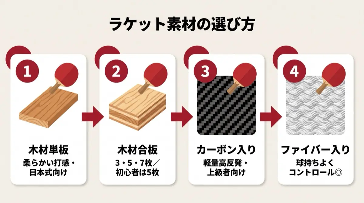 ラケット素材の選び方