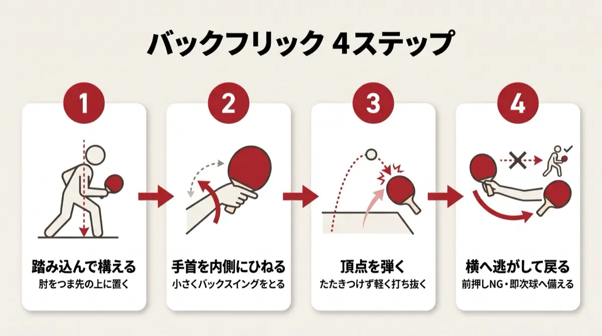 バックフリック 4ステップ