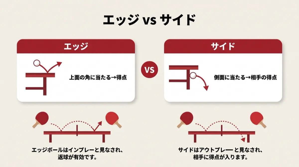 エッジ vs サイド