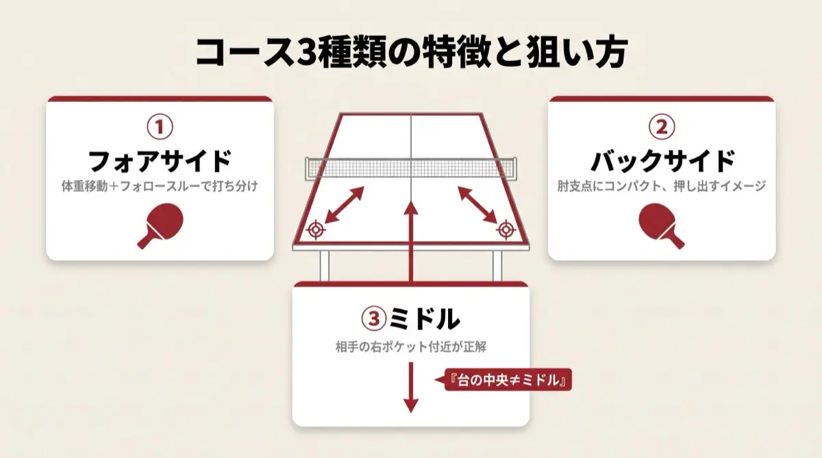 コース3種類の特徴と狙い方