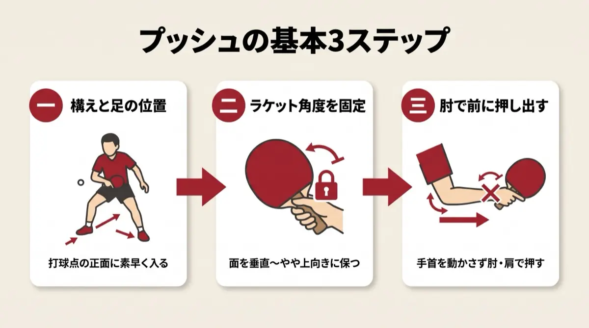 プッシュの基本3ステップ