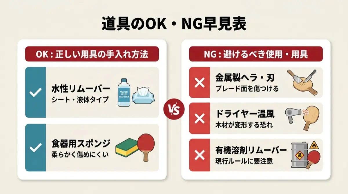 道具のOK・NG早見表