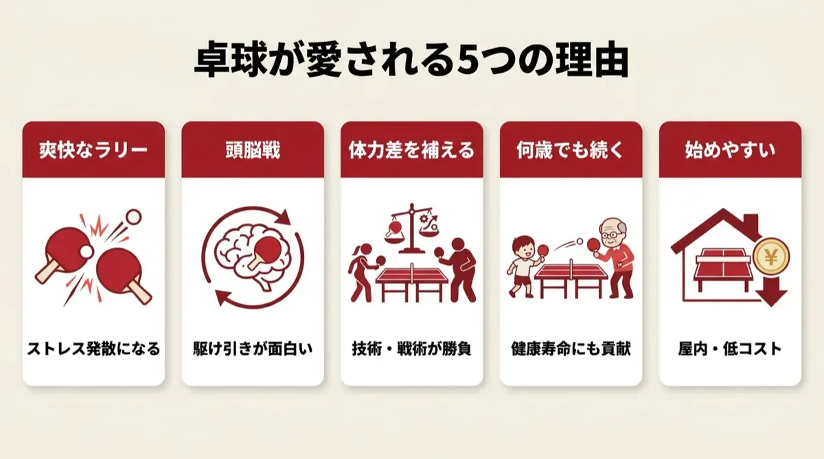 卓球が愛される5つの理由