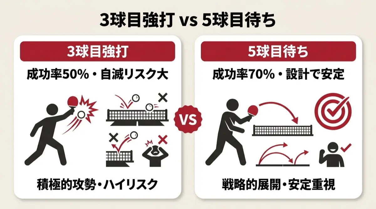 3球目強打 vs 5球目待ち